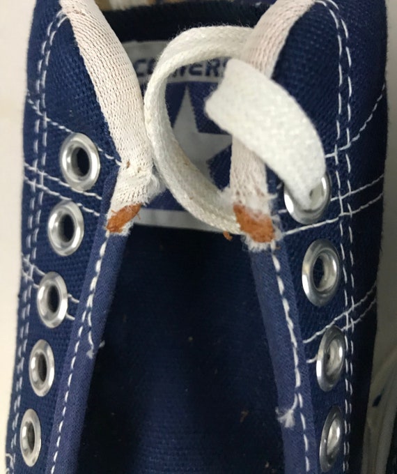 1970s Little Boys Converse Shoes / Blue Lace Up B… - image 3