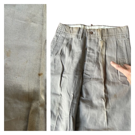 1940s NWT JC Penney Summer Weight Button Fly Pant… - image 2