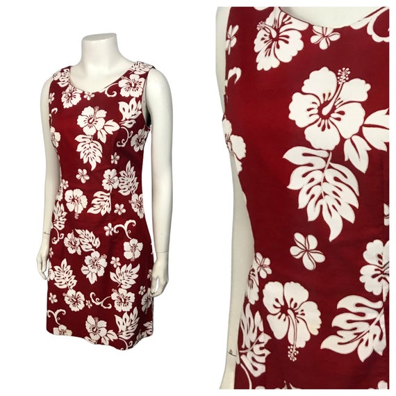 Vintage Hawaiian Dress / Sleeveless Floral Print C