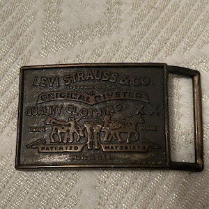 Vintage Levi Strauss & Company Belt Buckle San Francisco Original Riveted