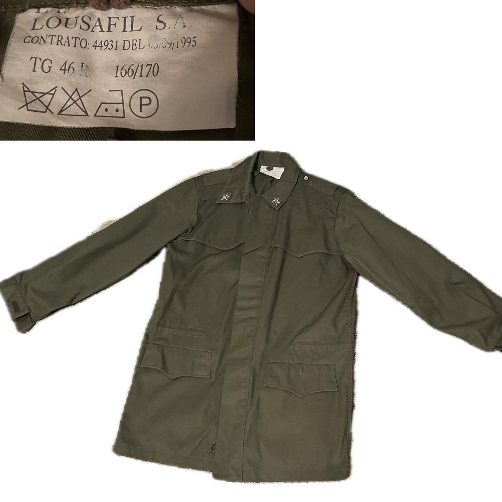 Vintage Italian Army Olive Green Field Jacket Parka / Mens Medium