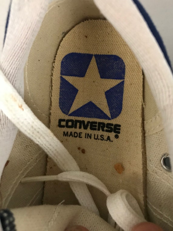 1970s Little Boys Converse Shoes / Blue Lace Up B… - image 4