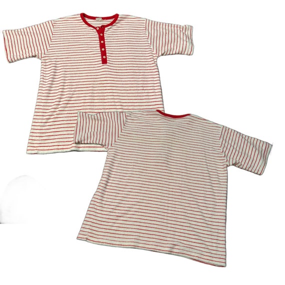 1960s Munsingwear Stripe Terry Cloth Henley T Shi… - image 3
