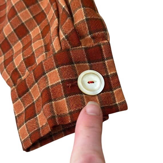 Vintage 40s 50s Jantzen 49er Jacket Plaid Wool Sh… - image 6