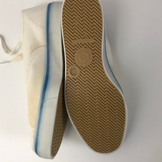 1960s Converse Shoes / NOS White Canvas Lace Up T… - image 9
