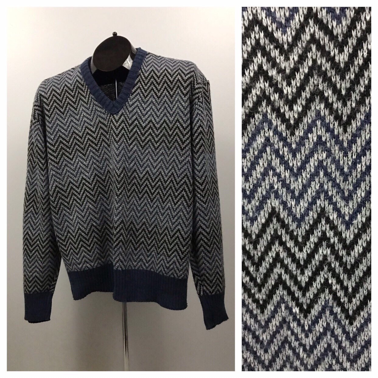 Mens Chevron Sweater - Etsy