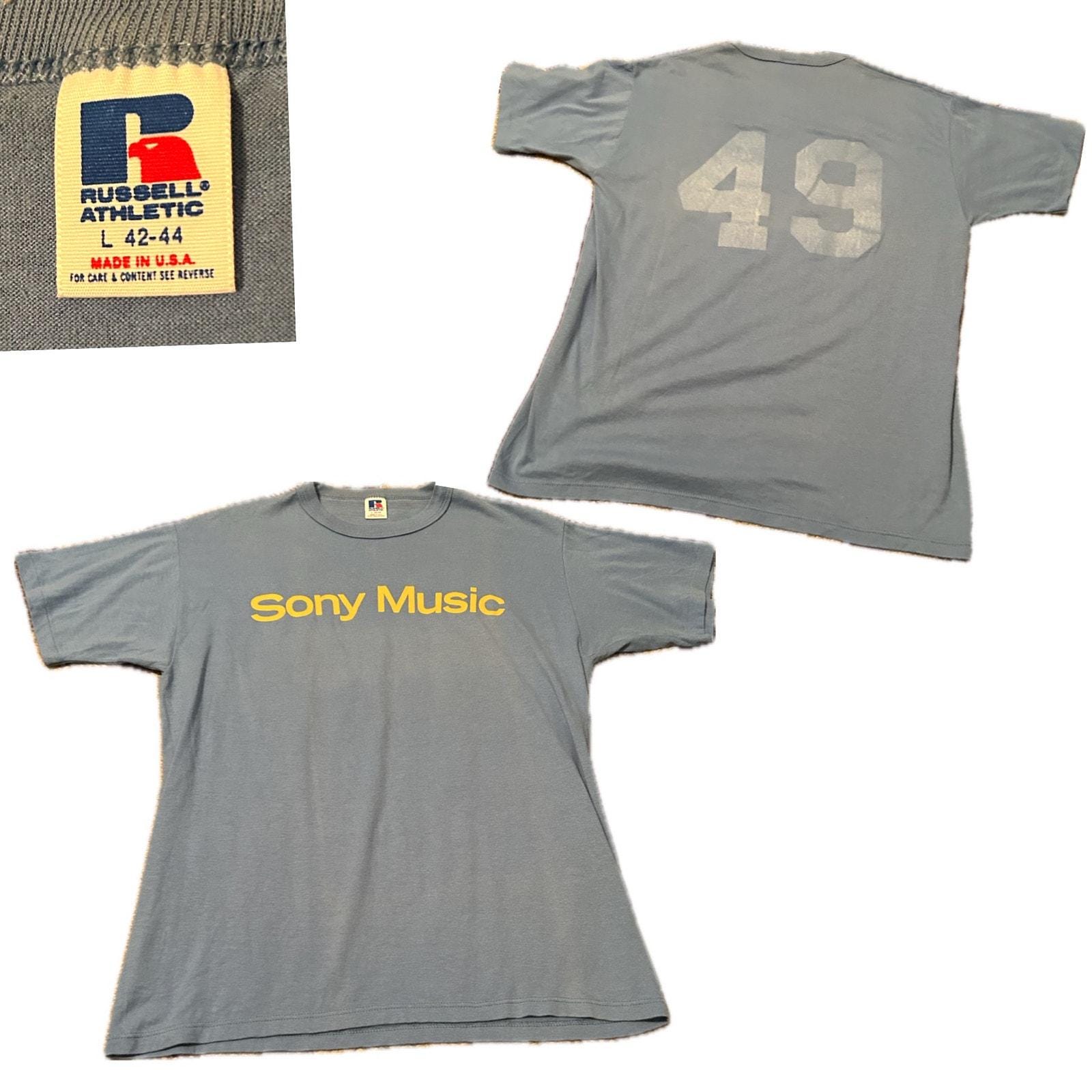 1990s Sony Music Records Single Stitch Tee T Shirt Made in 1990s Sony Music Records Single Stitch Tee T Shirt Made in