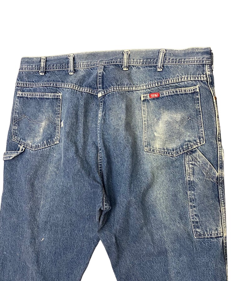 1960s Tuff Nut Denim Jeans / 60s Distressed Work Wear Etsy