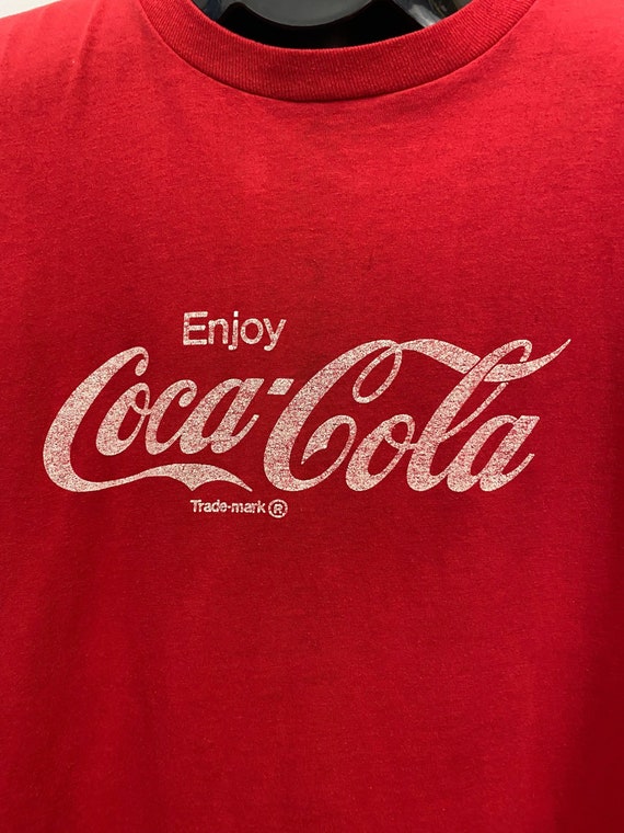 1980s Coca Cola T shirt / 80s Distressed Enjoy Co… - image 3