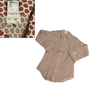 1960s NWT Mod Paisley Button Up Slim Fit Shirt Dagger Collar / Men’s XS * image 1