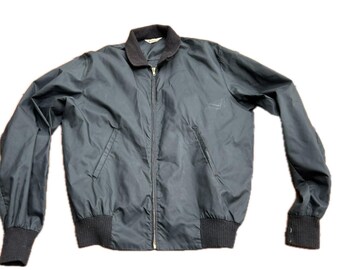 1960s Black Zip up Windbreaker Monkey Jacket / Mens Large - Etsy
