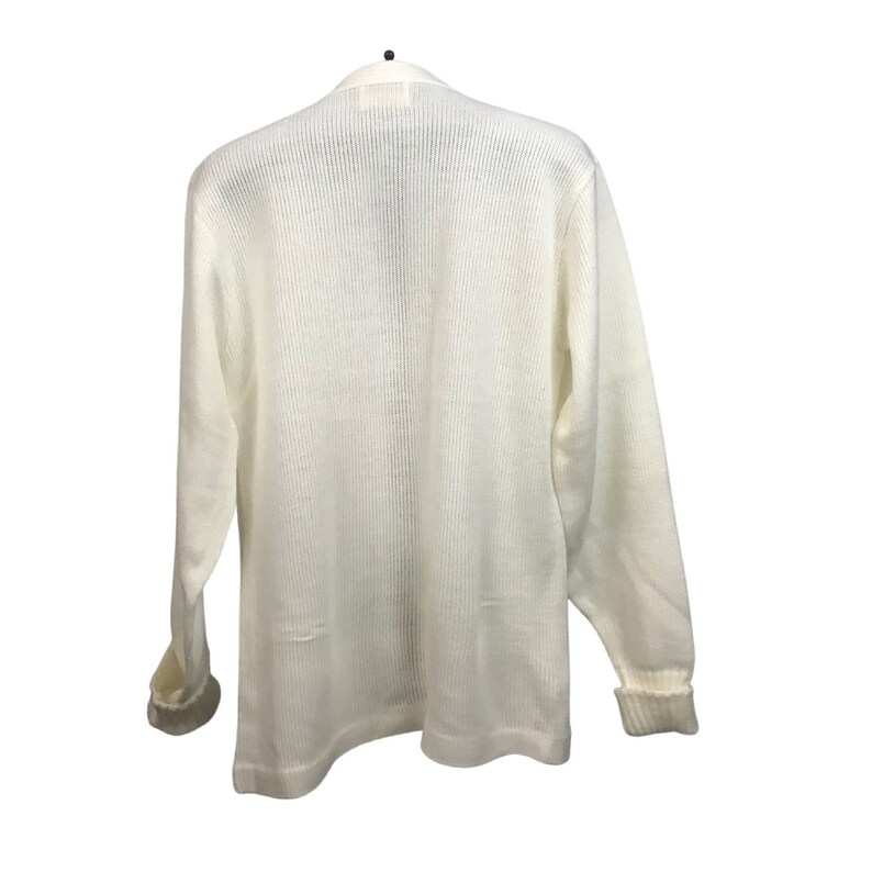 Vintage Letterman Sweater 1960s White School Cardigan Top Women\u2019s Large