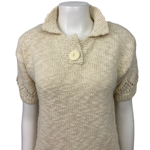 1980s Knit Sweater Shirt / Tobacco Knit Pullover … - image 3