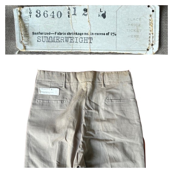 1940s NWT JC Penney Summer Weight Button Fly Pant… - image 4