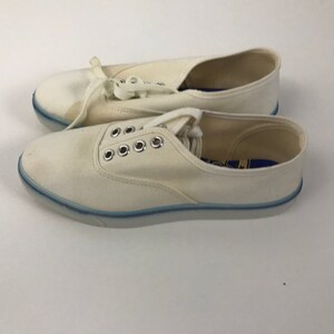 1960s Converse Shoes / NOS White Canvas Lace up Tennis Shoes White ...