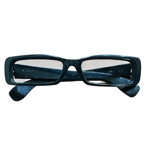 Vintage Black Rectangle Eyeglass Frames | Chunky Style Glasses Frame only -