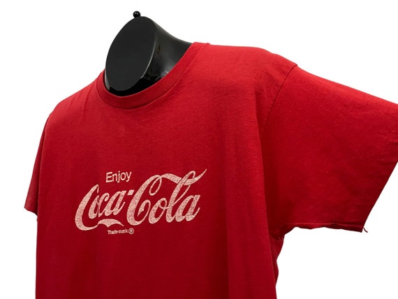 1980s Coca Cola T shirt / 80s Distressed Enjoy Co… - image 2