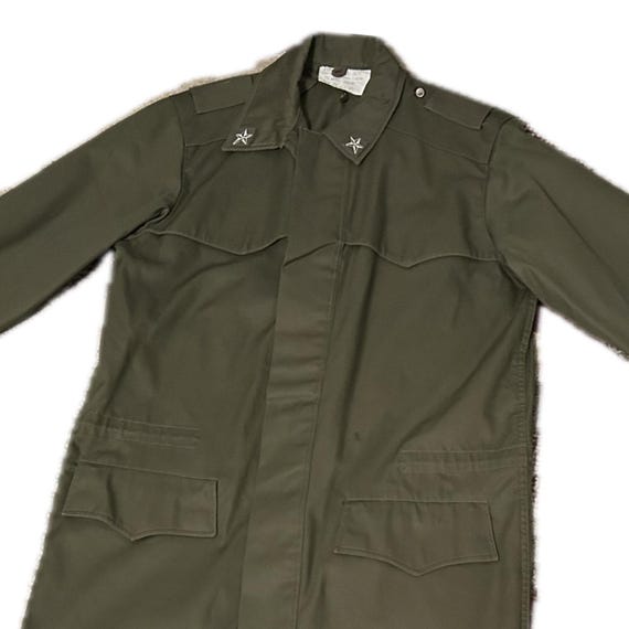 Vintage Italian Army Olive Green Field Jacket Parka / Mens Medium