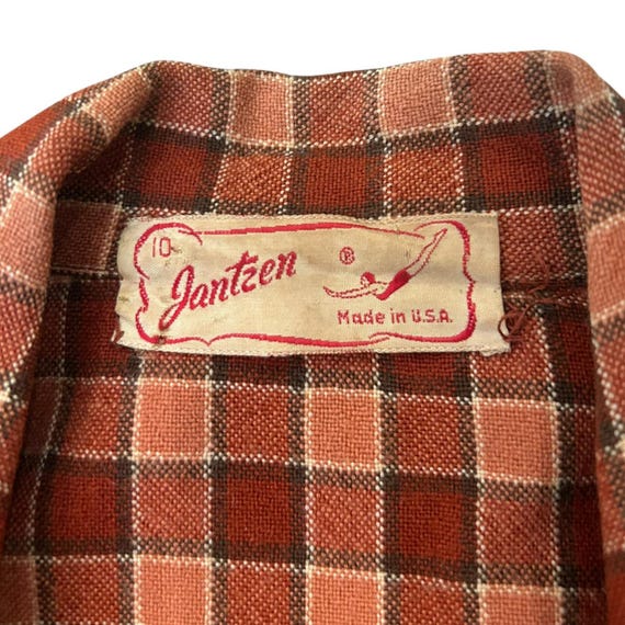 Vintage 40s 50s Jantzen 49er Jacket Plaid Wool Sh… - image 4