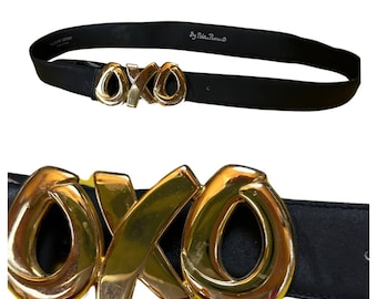 Paloma Picasso black suede OXO belt Vintage S 70cm Vintage Paloma Picasso Belt - Capsule Auctions main image 3