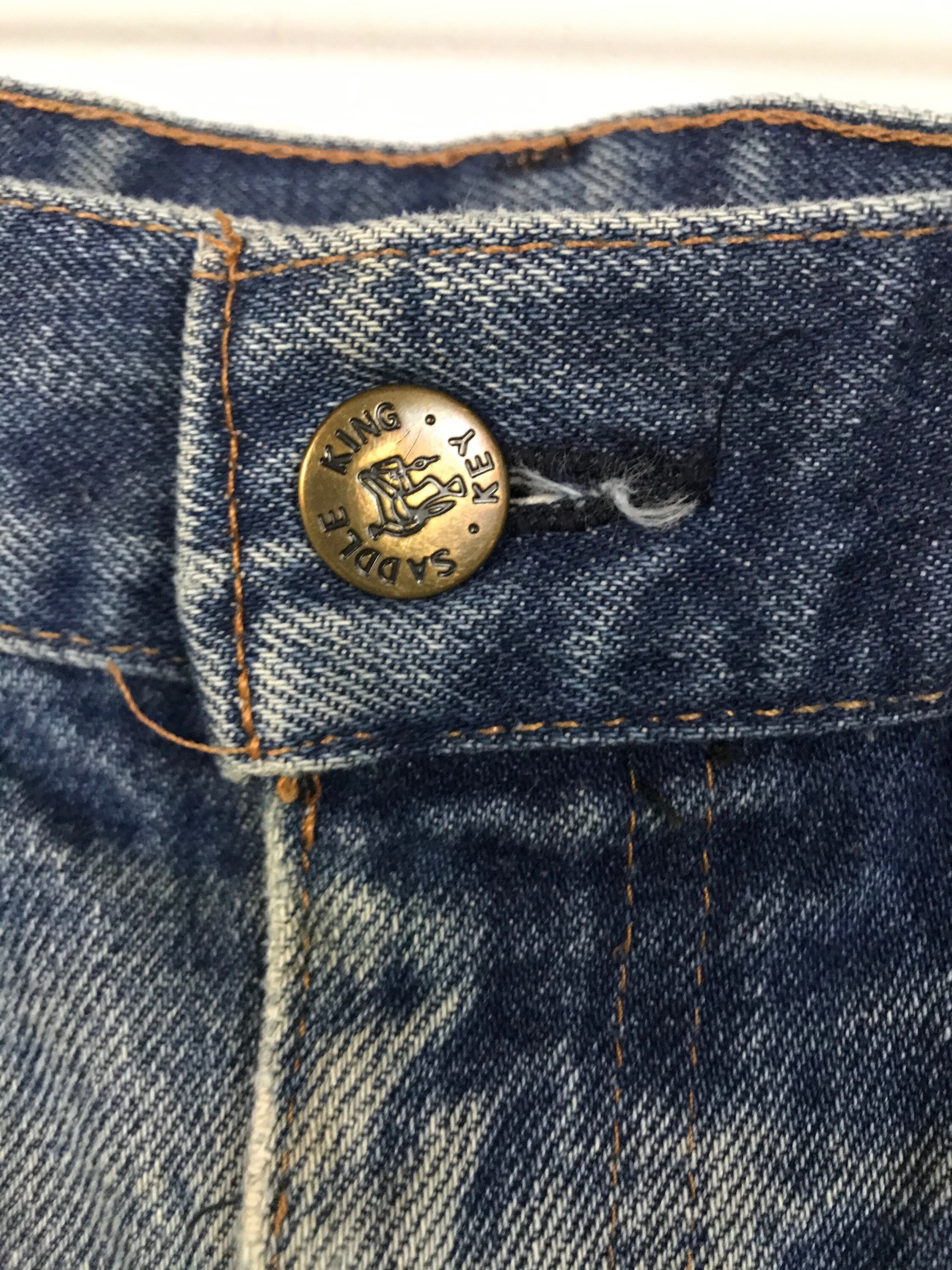 1970s Saddle King Jeans / 70s Distressed Workwear Jeans Etsy