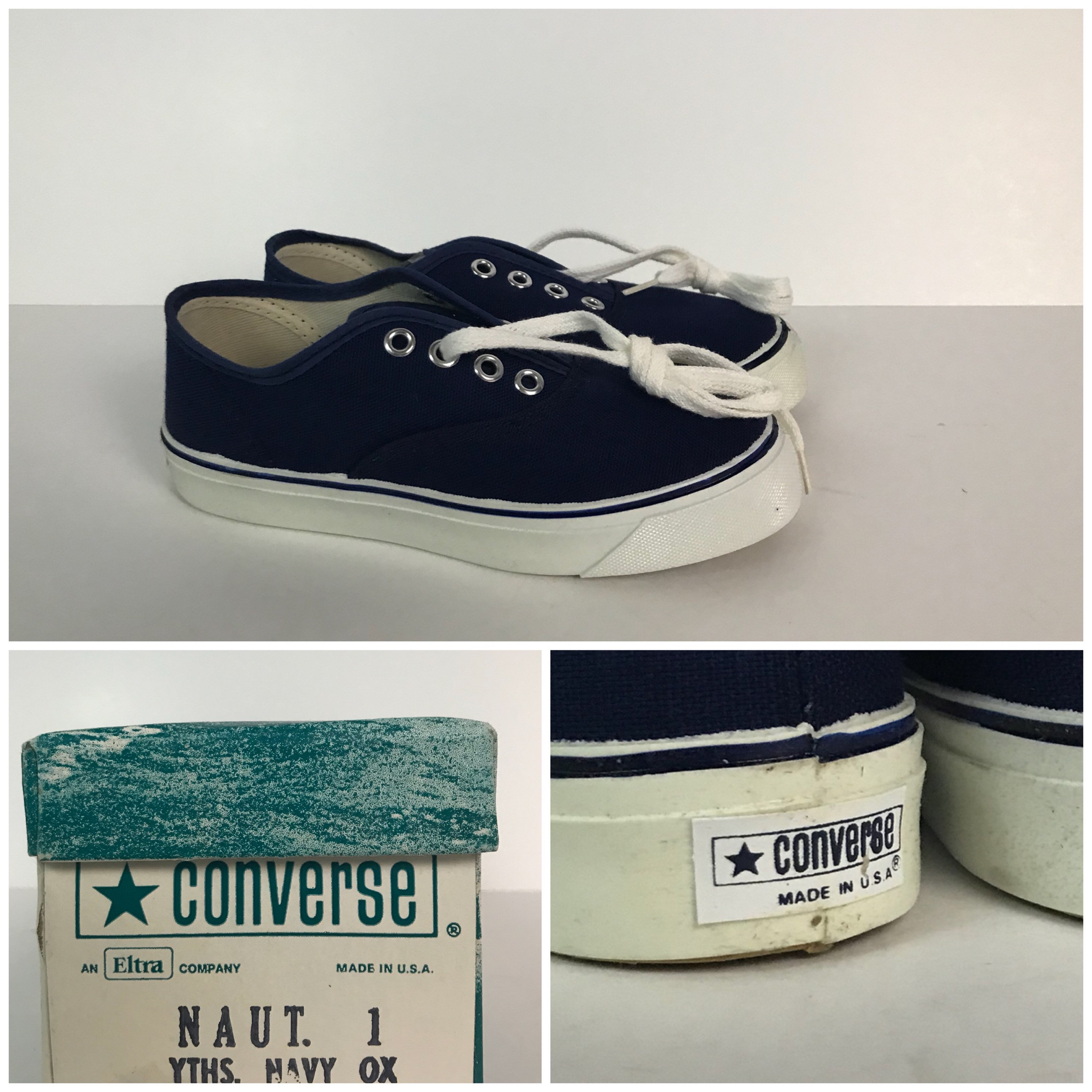 Vintage NOS Deadstock 1970s Converse Nautilus Blue Canvas Tennis