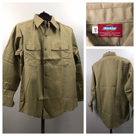 1970s Khaki Button Down Shirt / NOS 