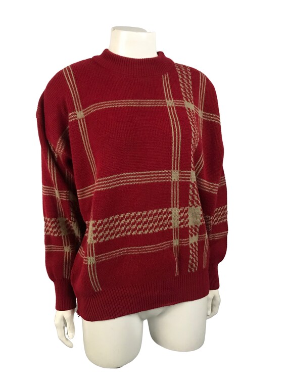 1970s Jantzen Sweater / 70s Geometric Knit Oversi… - image 2