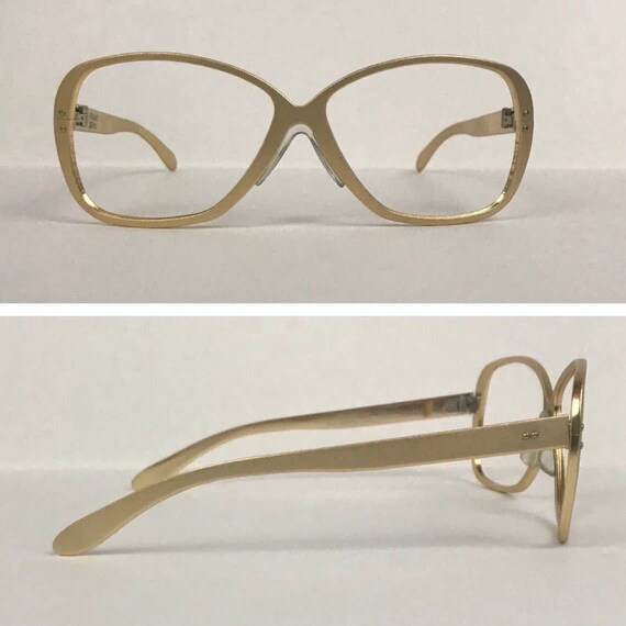 1980s Oversized Gold Aluminum Frames Hip Hop Glas… - image 3