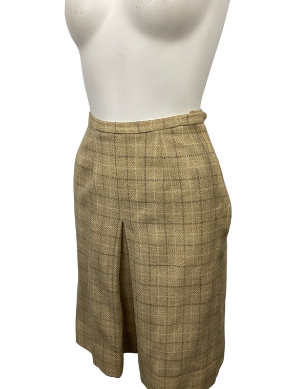 1960s Jantzen Plaid Skirt / 60s Mod Plaid Fitted … - image 2