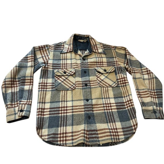 50's wool jacket CPO jacket ヴィンテージ チェック柄 Vintage CPO Jacket / Plaid Jacket / 1960s Penneys Towncraft Blue