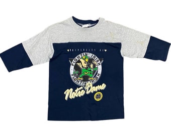 Vintage 1990s Notre Dame Fighting Irish Shirt / Boys Large or Women's Small