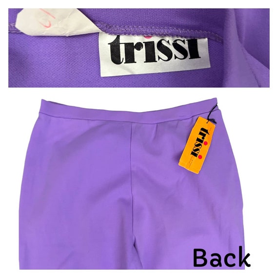 1970s NWT Violet Purple High Waist Pants Unworn /… - image 4