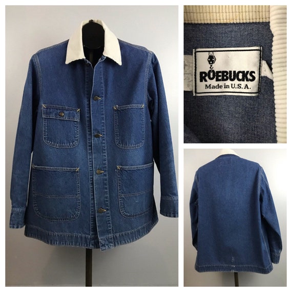 1980s Denim Barn Coat / 80s Blue Jean Roebuck's Ch