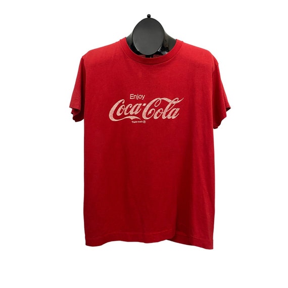 1980s Coca Cola T shirt / 80s Distressed Enjoy Co… - image 1