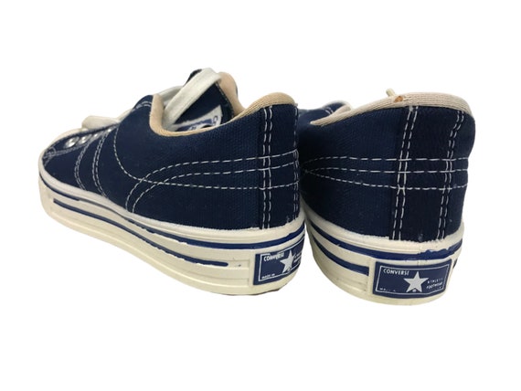 1970s Little Boys Converse Shoes / Blue Lace Up B… - image 6