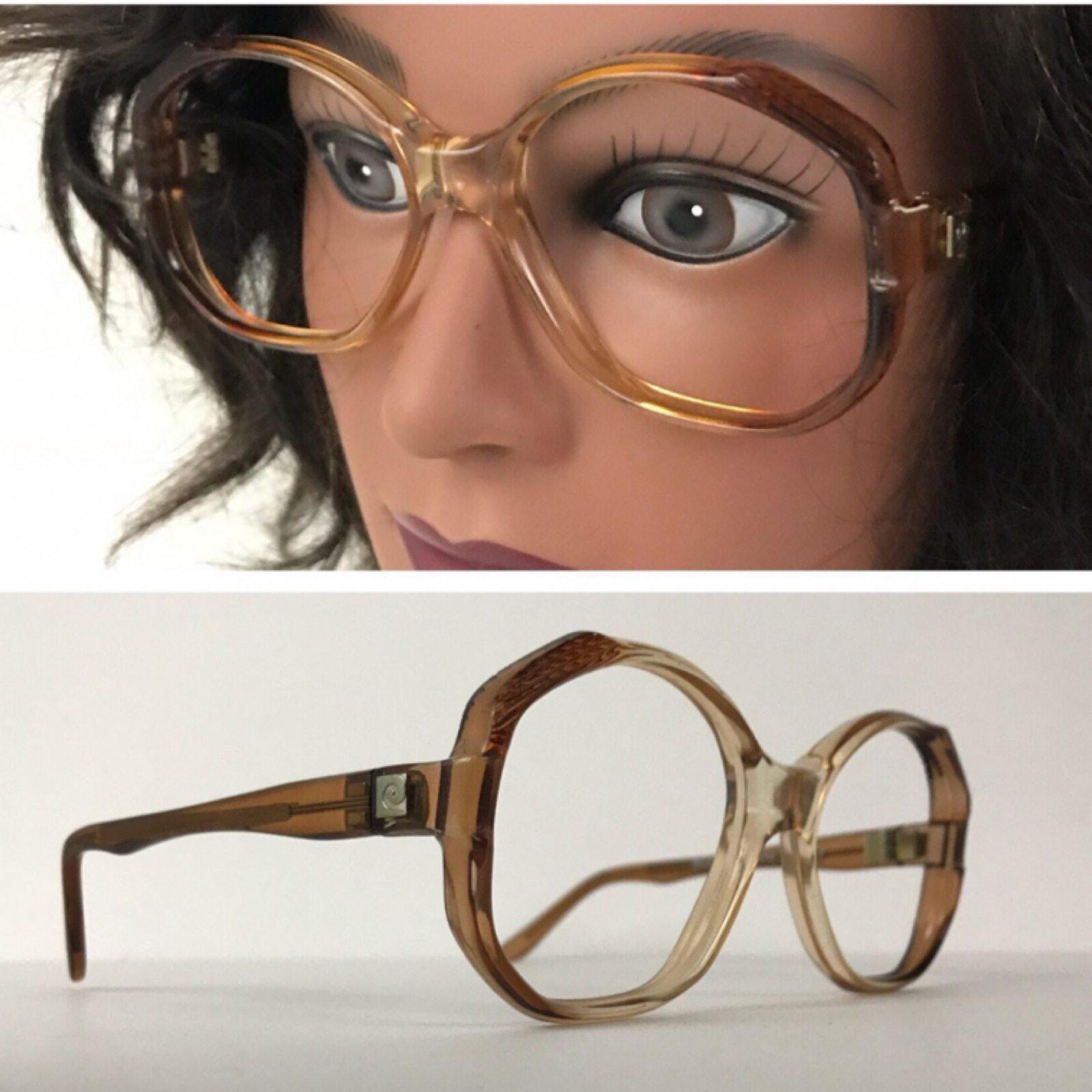 NOS Pierre Cardin Vintage 80\'s Big Square Eyeglass Frames Pierre Cardin 6549 ( Black Orange Mirror Flat Lens  main image 4