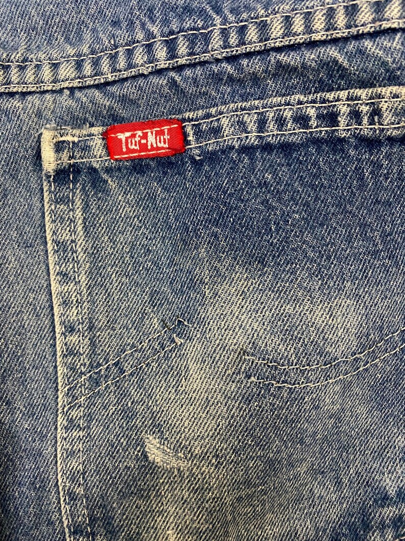 1960s Tuff Nut Denim Jeans / 60s Distressed Work Wear Etsy