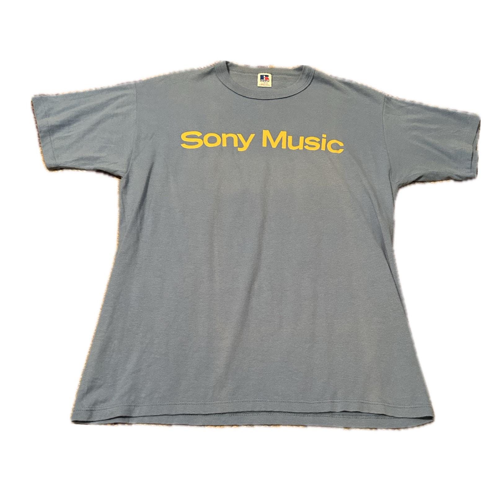 1990s Sony Music Records Single Stitch Tee T Shirt Made in 1990s Sony Music Records Single Stitch Tee T Shirt Made in