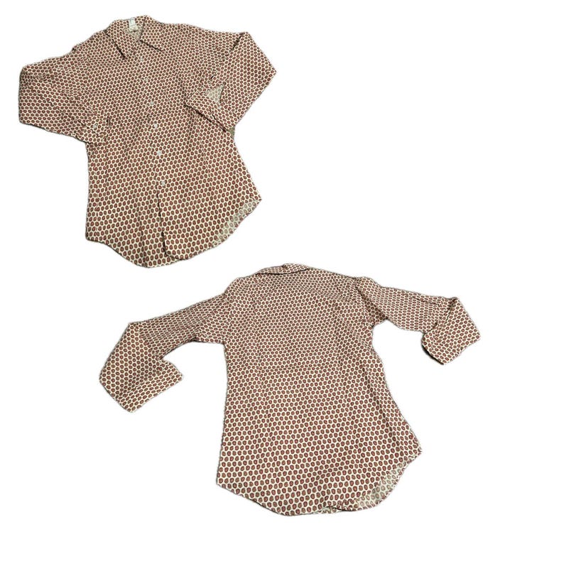 1960s NWT Mod Paisley Button Up Slim Fit Shirt Dagger Collar / Men’s XS * image 3