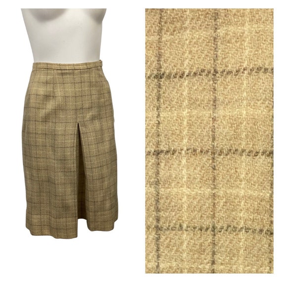 1960s Jantzen Plaid Skirt / 60s Mod Plaid Fitted … - image 5