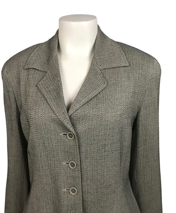 1990s Micro Check Blazer / Express 40s Style 5 Bu… - image 2