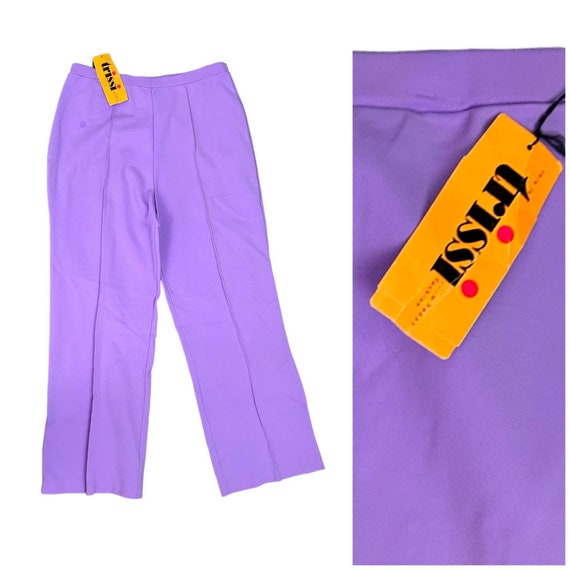 1970s NWT Violet Purple High Waist Pants Unworn / 