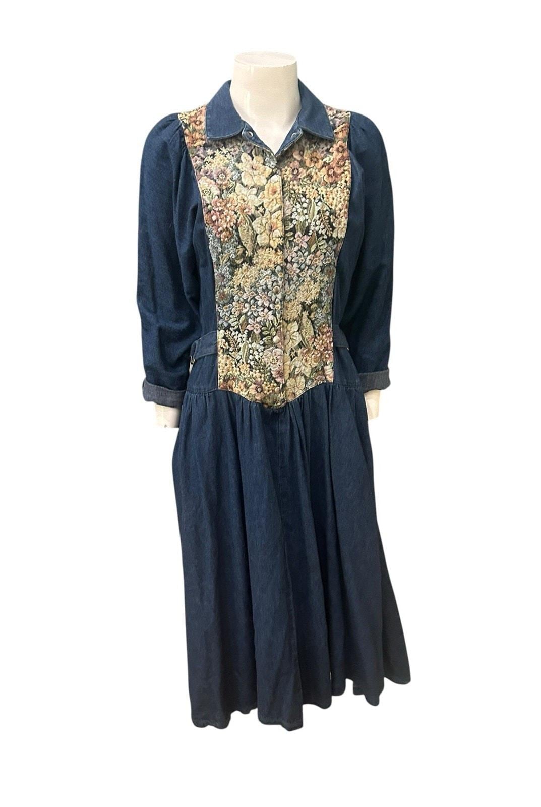 Prairie Denim Dress - Etsy Prairie Denim Dress - Etsy
