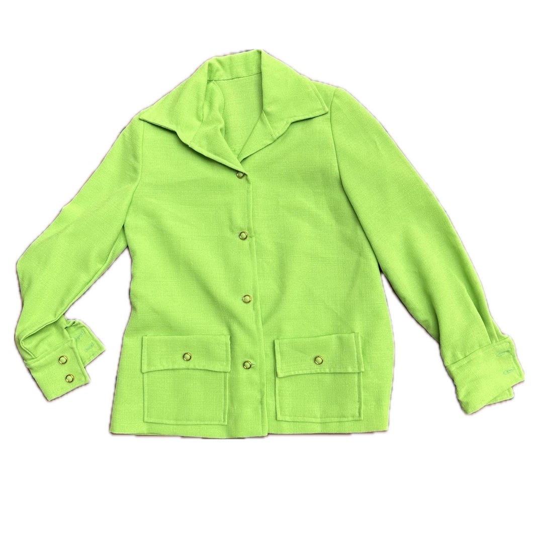 1970s lime green top main image 0