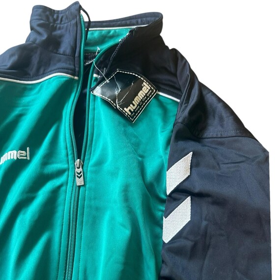 Vintage 1990s NWT Hummel Track Color Block Jacket Zip up Funnel