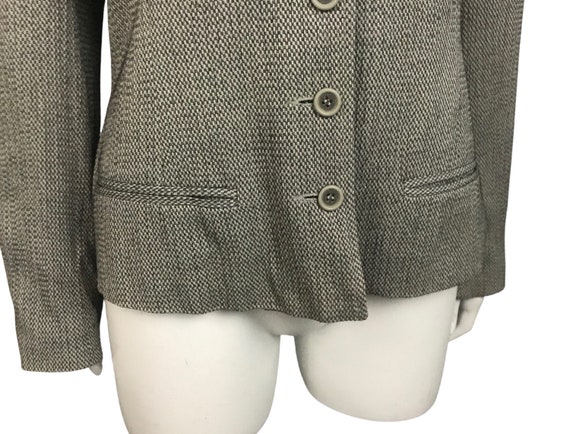 1990s Micro Check Blazer / Express 40s Style 5 Bu… - image 4