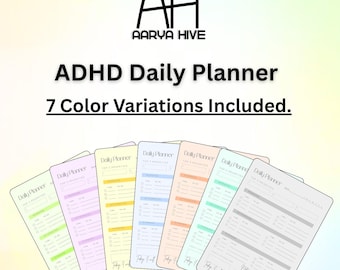 ADHD Daily Planner Printable | Adult Focus Organizer, Executive Function Planner | Digital PDF