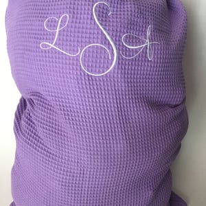 Monogrammed Laundry Bag, Waffle Weave