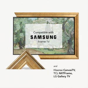 Cadre de télévision personnalisé - Cadre de télévision de style moderne et rustique fait main - Cadre de présentation d'art - Cadre décoratif pour cadre de télévision Samsung, TCL NXTFrame, LG image 5